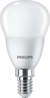 LED izzó, E14, kisgömb, P45, 5W, 470lm, 2700K, PHILIPS "CorePro"